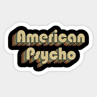 Distressed Psycho Vintage Letters Name Sticker